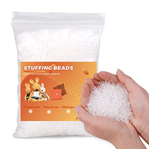 Image of Stuffing Beads, 8.8oz Weighted Beads for Stuffed Animals, Craft Poly Pellets Weighted for Stuffed Animals - 250g