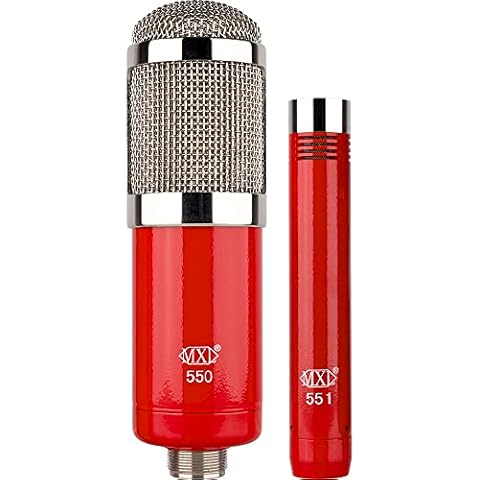 MXL 550/551R Microphone Ensemble with 550 Large Diaphragm and 551R Instrument Microphone - Red Cover