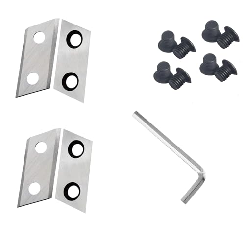 4 PCS Wood Chipper Blades Compatible with LawnMaster FD1503 Yeryork Eco ES1600 McCulloch MCS2001, Replaceable Double-Sided Shredder Knives