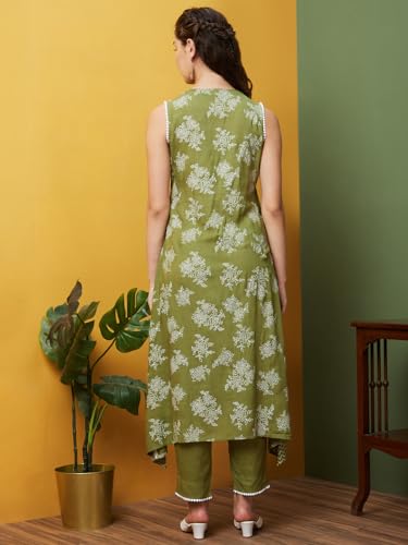 Image of Globus Women Kurta Set (3640913001 Blue S)