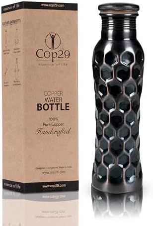 Garrafa De Cobre Puro Yoga E Ayurveda 800 Ml Postagem Rápida - Arte E Cobre - Garrafa - Magazine