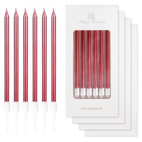 24 Pcs Red Birthday Candles by mciskin Cover