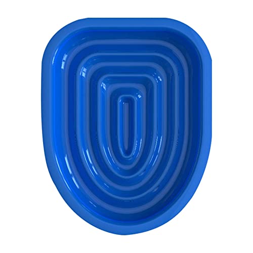 MagiDeal Kit d'entraînement aux Toilettes pour Chat Siège de Toilette d'entraînement pour Chat Bac à litière d'entraînement aux Toilettes pour Chat, Plateau Seulement Bleu