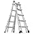 SVRCK Aluminum Multi-Position Ladder with Wheels, 300 lbs Weight Rating, 22 FT