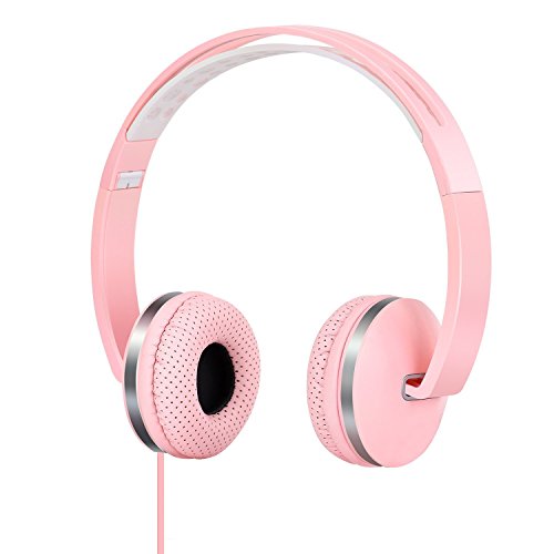 Gorsun Lightweight Sport Headphones with Soft Sweat Proof Earpads - Pink