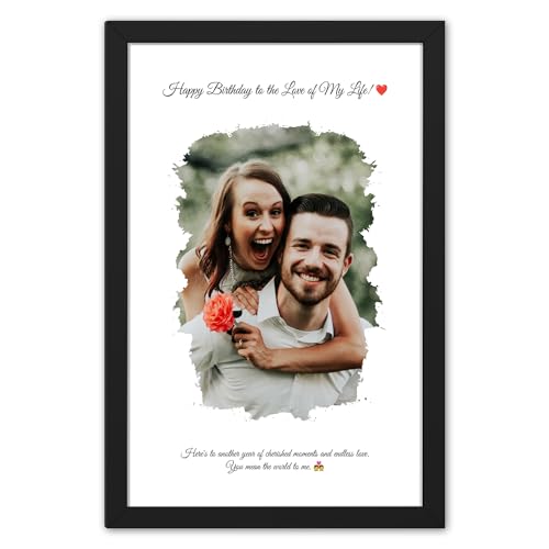 Image of Ritwika's Personalized Picture Frame With Your Photo, Name and Message | Customised Gift For Anniversary, Birthday, Friends, Valentine's Day and Couples | Size 9.5 x 13.5 Inch, Set of 1
