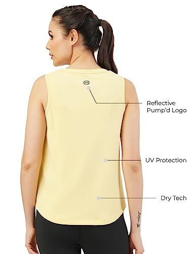 Image of PUMP'D Athleisure Women's Sleeveless Tank Top -Lightweight, Anti-Odor, UV Protect, Dry Tech, Ultra Soft Seams