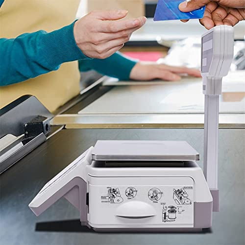 Báscula digital con escáner y impresora para supermercado miniatura 7