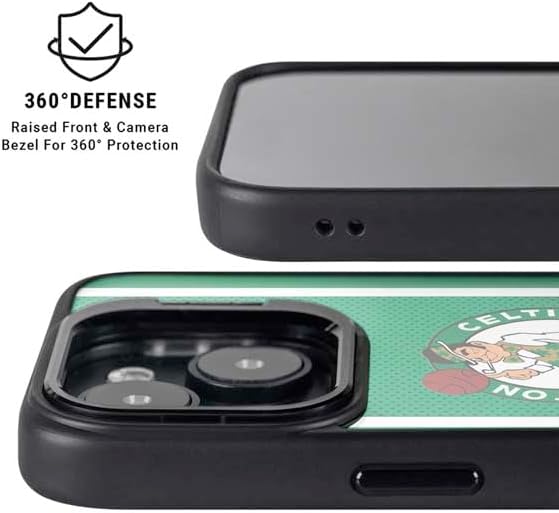Skinit Kickstand Phone Case Compatible with iPhone 15 - Officially Licensed NBA Boston Celtics Design