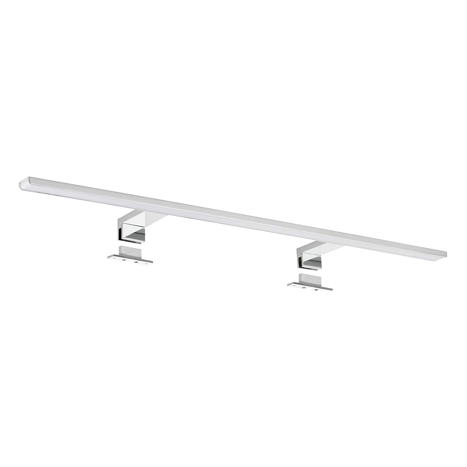 Inbagno Lampada da Specchio a LED per Bagno 74cm, Doppia modalità di Installazione, Finitura Cromo