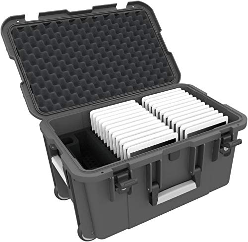 Maletín trolley para 24 tablets con fundas finas Feldherr gris 2