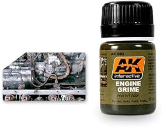 AK-Interactive AK 082, Engine Grime - 35 ML / 1.18 Fl.Oz Jar - Model Building Paints and Tools # AK-082