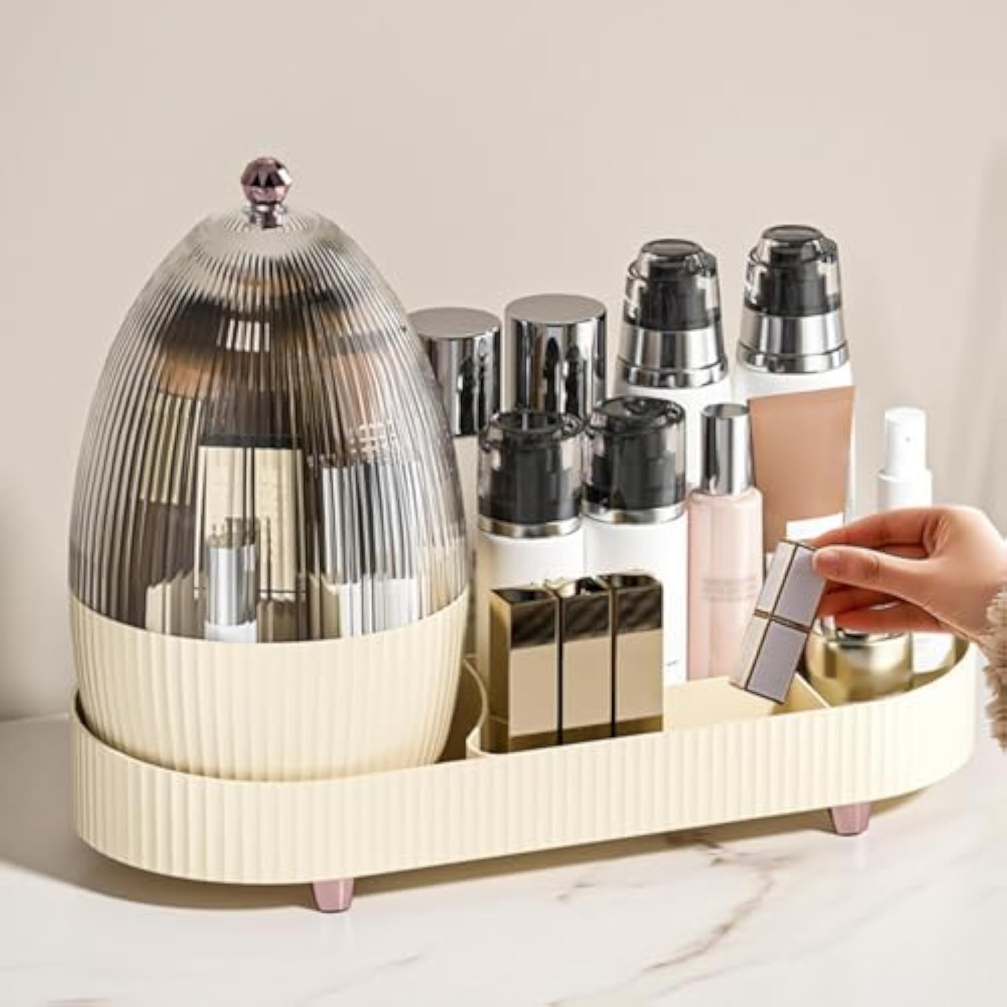 360° Rotating Makeup Organizer Storage Container