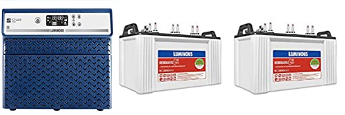 Luminous Inverter & Battery Combo (iCruze 3000 Pure Sine Wave 3000VA/24V Inverter with Red Charge RC 18000 Tall Tubular 150Ah Battery – 2 Batteries) for Home, Office & Shops Luminous Inverter & Battery Combo (iCruze 3000 Pure Sine Wave 3000VA/24V Inverter with Red Charge RC 18000 Tall Tubular 150Ah Battery – 2 Batteries) for Home, Office & Shops