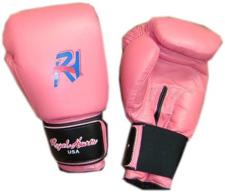 Boxing Gloves in Top Grade Leather Pink 10oz RH
