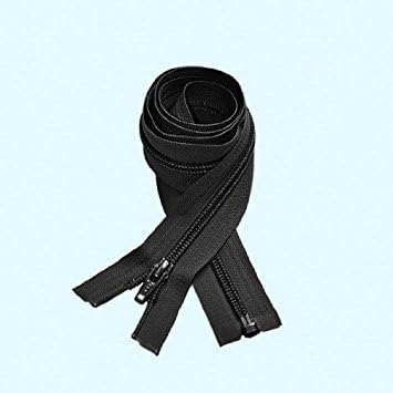 ZipperStop موزع YKK YKK لفائف نايلون فصل أسود 24 "حزمة من 1 سحاب