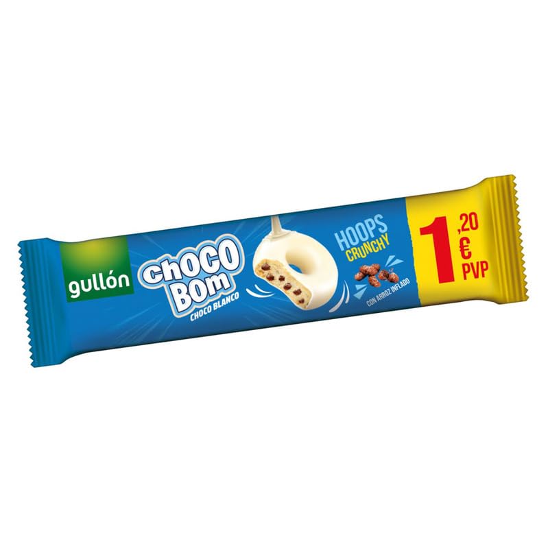 Galletas Gullón Choco Bom Hoops Chocolate Blanco. 18 unidades x 128g