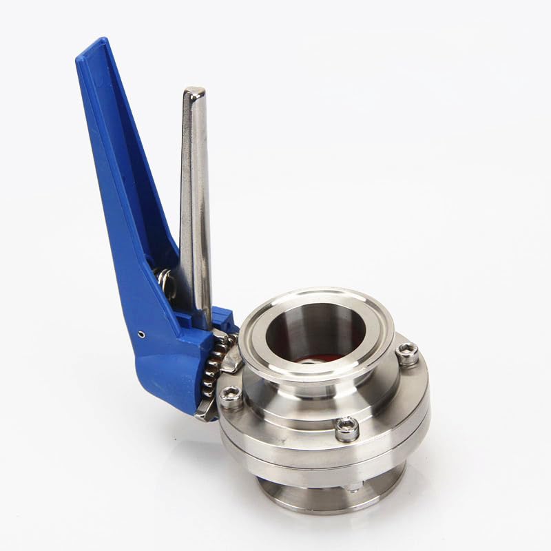 Válvula de triple abrazadera, 1", 1-1/2", 2" de acero inoxidable SS304, gatillo de presión(1-1/2")
