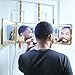 Self-Cut System 3 Way Mirror - King's Gold Plated Barber Mirror - Three Way Mirror - Trifold Mirror - 360 Mirror for Self Haircuts