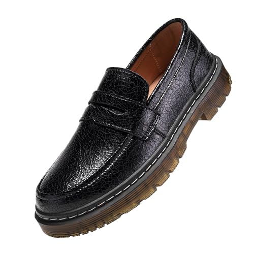 Men's Classic Penny Loafers Fashion Comfort Casual Slip-on Dress Wide Shoes