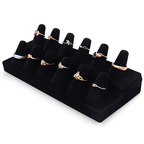 BELLE VOUS Expositor Anillos - Soporte 12 Dedo Anillo Exhibir con Base...