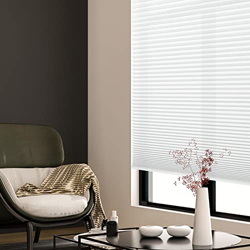 Persilux Light Filtering Cellular Blinds For Windows (Misty White 30"X 64") Pleated Cordless Shades Room Darkening Uv Protection Honeycomb Roller Shades For Home, Windows And Bedroom #TOP3