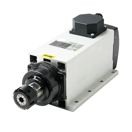 Square Air Cooled Spindle Motor, CC+ Motor, 2.2KW 3.5KW 4.5KW 6.5KW, 4 Bearings for Wood Milling Machine(3.5KW 380V flange)