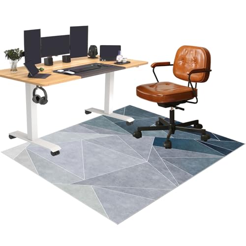 Protector Suelo Silla Ruedas, 70 x 100 cm Alfombra Silla Gaming, Alfombrilla Protectora Suelo para Silla de Oficina, Alfombra para protección de Suelos Duros, Tapete de Protección de Madera/baldosas