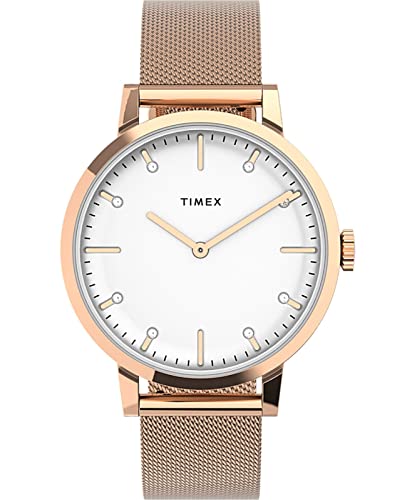 Timex Reloj Analógico Para Mujeres De Cuarzo Con Correa En Acero Inoxidable Tw2v37100 Timex Reloj Analógico Para Mujeres De Cuarzo Con Correa En Acero Inoxidable Tw2v37100