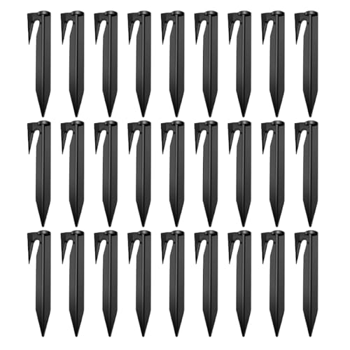 BCZR 30 Piezas Piquetas De Fijación, Gancho Clavos Robot Cortacésped Cable Clavijas, Ganchos Universales para Robot Cortacésped, Accesorios para Cortacésped, Piquetas para Robot Cortacésped