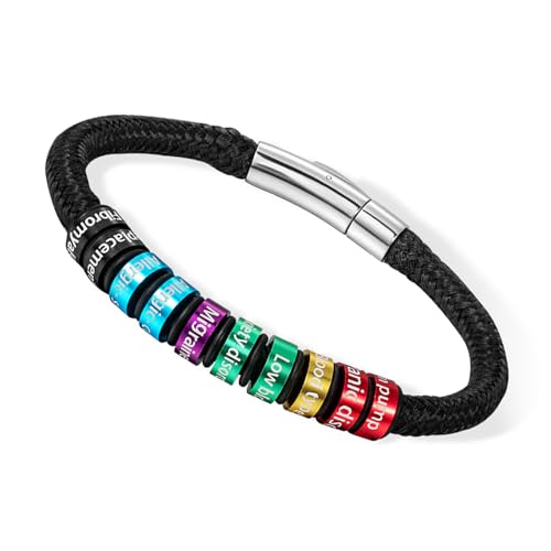 callie Medical Alert Bracelets for Women Men, Custom Stainless Steel ID Name Tag Life Alert Bracelet with Adjustable Silicone Waterproof Band Bracelet for Men Women