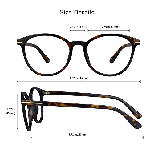 Image of VisionGlobal Blue Light Blocking Glasses for Women /Men, Computer Reading, TV Glasses, Stylish Oval Frame