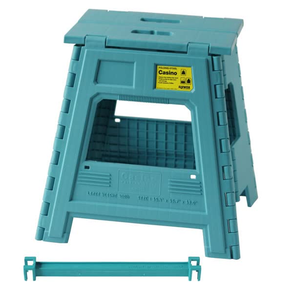 スロウワー(SLOWER) 折りたたみ 椅子 軽量 コンパクト おしゃれ チェア FOLDING スツール Casino ブルー 高さ50cm 強化ver FOLDING STOOL DX Casino SLW299