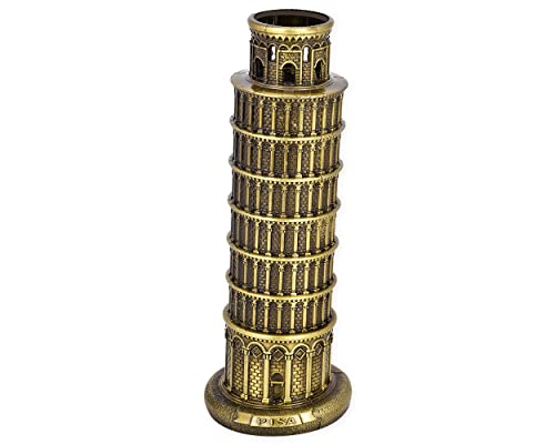 Tour de Pise modèle métallique kit déco maison et bureau 22cm