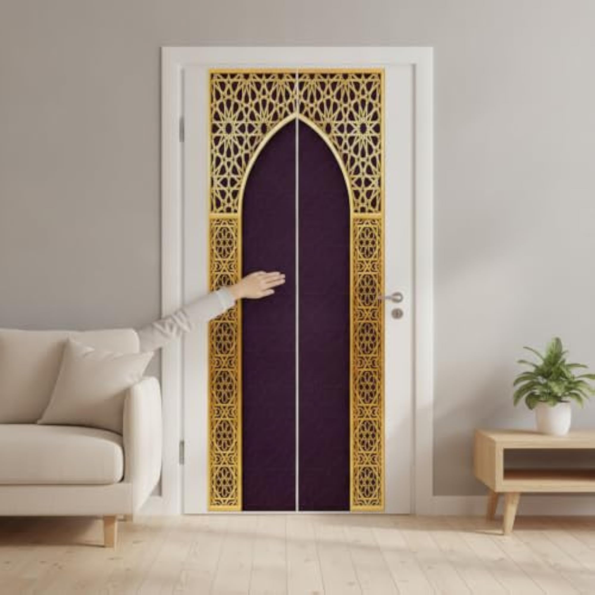 Removable PVC Door Decal Sticker for Bedroom Bathroom Decor