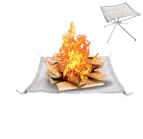 YEASQGS Portable Outdoor Camping Fire Pit Replacement Mesh Foldable Stainless Steel Mesh for Camping Backyard Garden (16.3 * 16.3 inch, Silver) YEASQGS Portable Outdoor Camping Fire Pit Replacement Mesh Foldable Stainless Steel Mesh for Camping Backyard Garden (16.3 * 16.3 inch, Silver)