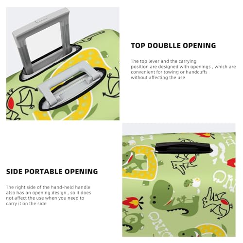 VOSERY Travel Luggage Cover - Cute Dinosaurs Cartoon Washable Suitcase Covers Protector Fits 18-32 Inch Luggage3