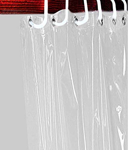 Image of Yellow Weaves 0.30 mm PVC AC Transparent Curtain - (4.5 X 7 Ft)