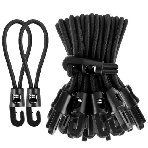 WuGU 30 Stück Spanngummi mit Haken, Expander 10cm Planenspanner Gummispanner mit Haken, Multifunktional Gummiband für Planen Zelt Net Camping Anhängerplane, Poolabdeckung