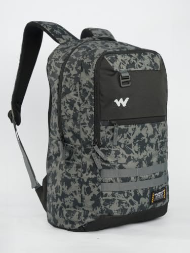 Image of Wildcraft Safara Pro Laptop Backpack-(31L), Polyester, 1-3 Day Travel- Black(Camo Black)