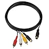 Mcbazel Adapterkabel voor TV Video Composite S-AV verguld voor Sega Saturn
