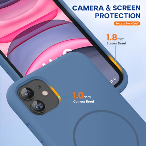 Image of Miracase Silicone & Magnetic for iPhone 11 Phone Case, Glass Blue
