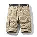 Muscularfit Work Cargo Shorts Linen Shorts Men 2023 Regular and Big & Tall Fashion Outdoor Cargo Shorts Summer Drawstring Elastic Waist Shorts Cargo Shorts for Men Khaki M
