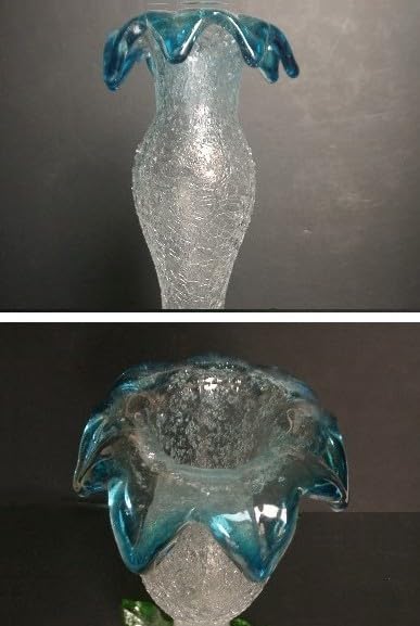 ウランガラスの花瓶 Amazon.co.jp: スペイン製 ウランガラス 花瓶 ガラス 緑 小物