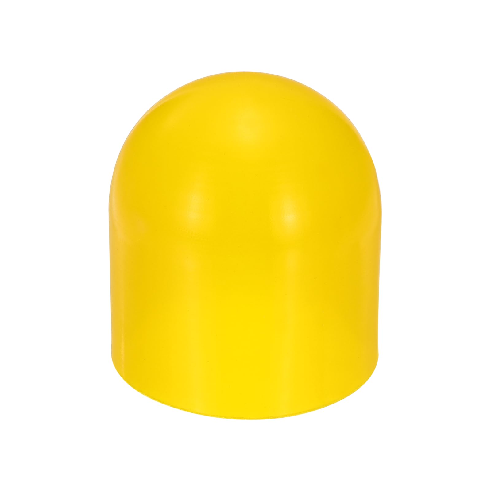 sourcing map Flashlight Diffuser Caps, 43mm ID x 50mm Height Flexible Silicone End Caps, Screw Thread Protector Covers for 44-46mm Torch LED Lights Furniture Tubing Bolt, Yellow