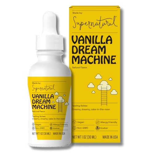 Supernatural Natural Flavors, Vanilla Dream Machine - Vegan, Non-GMO, Non-Synthetic,