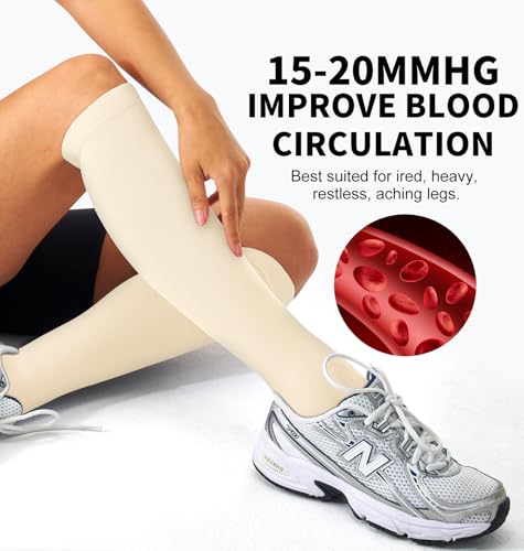 Image of Copper Compression Socks Women & Men Circulation(6 pairs) - Best for Running, Nursing, Hiking, Recovery & Flight Socks