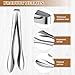 Yiyiring 2 Pack Polished Stainless Steel Serving Tongs 9 and 12 Inch Metal Food Silver Tong for Buffet Salad BBQ Grilling Heavy Duty Kitchen Utensils for Cooking Catering Wedding Party