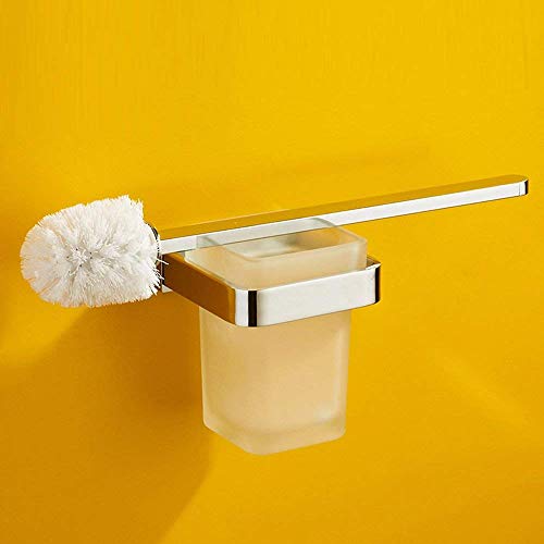 Brosse de toilette en verre et cuivre chromé chic GZZ