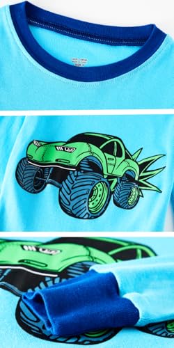 Image of Little bety Boys 4 Pieces Cotton Pajamas Toddlers Long Sleeve 24M-12Years